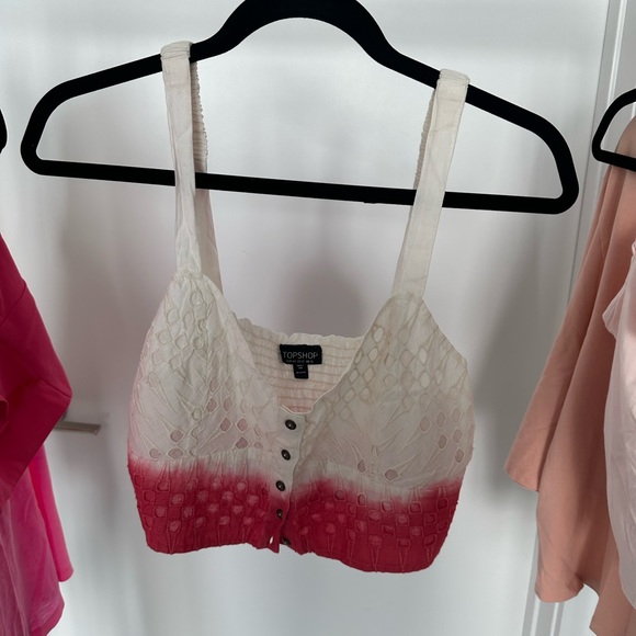 NWNT | Topshop Crop | Pink and White | US12 - Picture 1 of 2